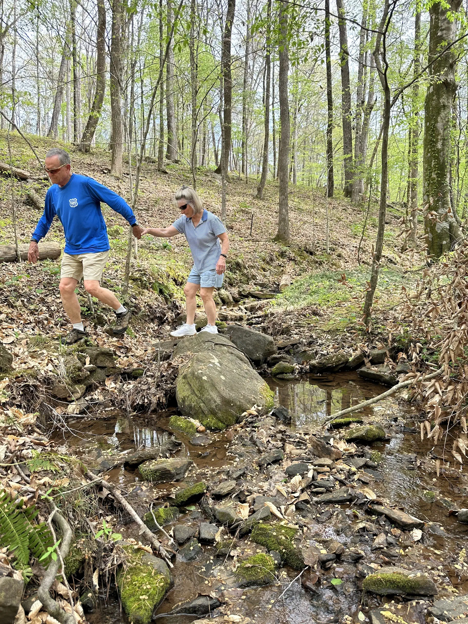 Glenn and Tina Quiggle say the same trails they hike at Whispering Hills today will bring their family out to visit them for generations to come