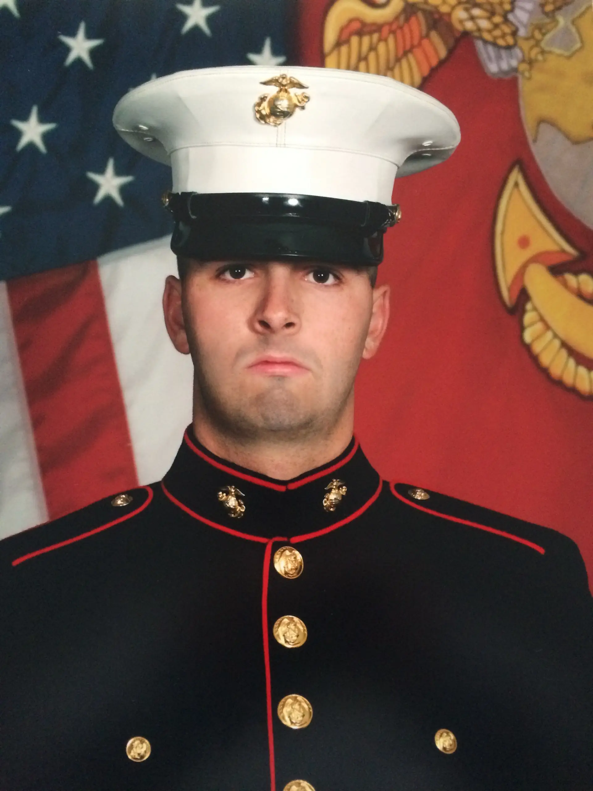 Marine Reservist Kelly Hudson was honored on Veterans Day